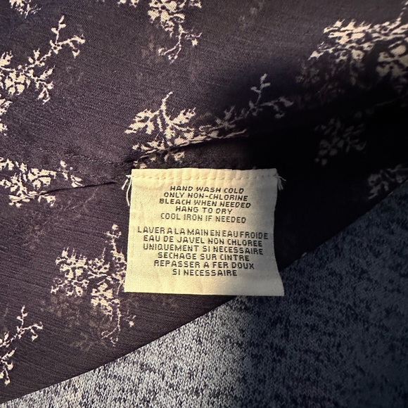 Ralph Lauren denim & supply Al Boyfriend sheer navy button down - Picture 5 of 6